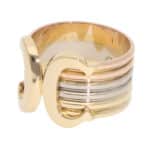 Vintage C de Cartier Open Band Ring in Gold
