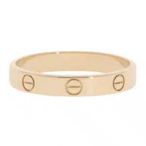 Vintage Cartier Mini LOVE Ring in Yellow Gold, Size 60