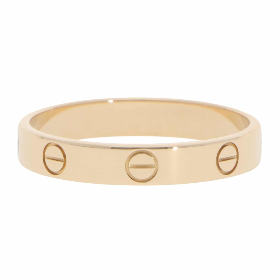 Vintage Cartier Mini LOVE Ring in Yellow Gold, Size 60