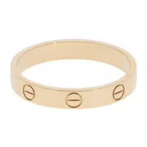 Vintage Cartier Mini LOVE Ring in Yellow Gold, Size 60