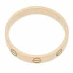 Vintage Cartier Mini LOVE Ring in Yellow Gold, Size 60