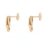 Vintage Cartier Agrafe Diamond Stud Earrings in Yellow Gold