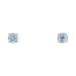 Contemporary Aquamarine Stud Earrings in White Gold