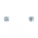 Contemporary Aquamarine Stud Earrings in White Gold
