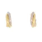 Vintage Cartier Trinity Mini Hoop Stud Earrings in Gold
