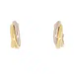 Vintage Cartier Trinity Mini Hoop Stud Earrings in Gold