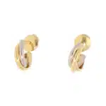 Vintage Cartier Trinity Mini Hoop Stud Earrings in Gold
