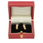 Vintage Cartier Trinity Mini Hoop Stud Earrings in Gold
