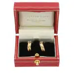 Vintage Cartier Trinity Mini Hoop Stud Earrings in Gold