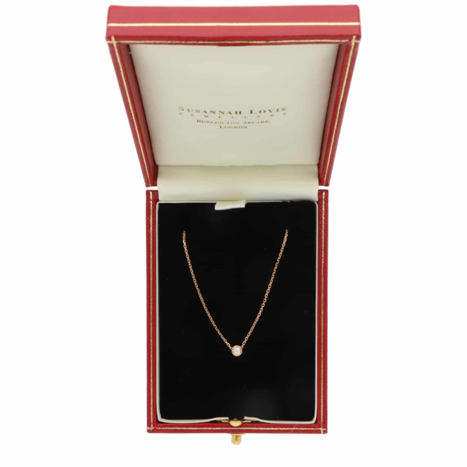 Vintage Cartier d'Amour Diamond Necklace XS in Rose Gold