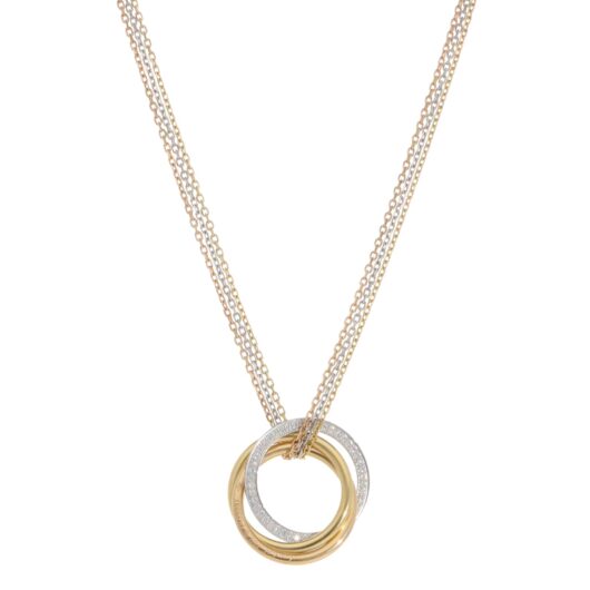 Vintage Cartier Trinity Diamond Necklace in Gold