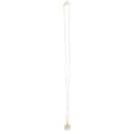 Contemporary Opal and Diamond Pendant Necklace in Yellow Gold