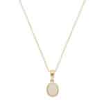 Contemporary Opal Pendant Necklace in Yellow Gold