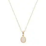 Contemporary Opal Pendant Necklace in Yellow Gold