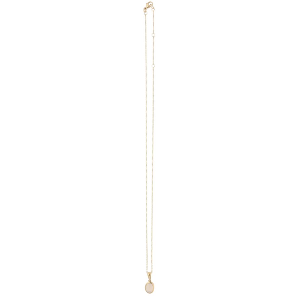 Contemporary Opal Pendant Necklace in Yellow Gold