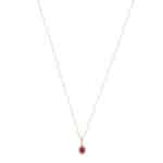 Contemporary Ruby Pendant Necklace in Yellow Gold