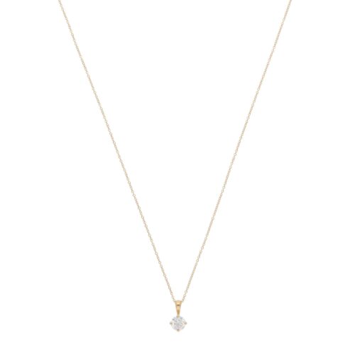 Contemporary GIA Certified 0.60ct Diamond Solitaire Necklace