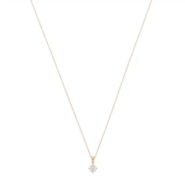 Contemporary GIA Certified 0.60ct Diamond Solitaire Necklace