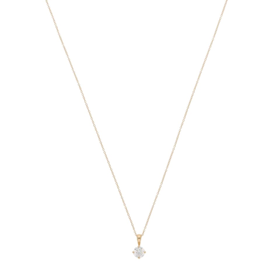 Contemporary GIA Certified 0.60ct Diamond Solitaire Necklace