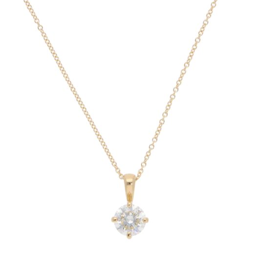 Contemporary GIA Certified 0.70ct Diamond Solitaire Necklace