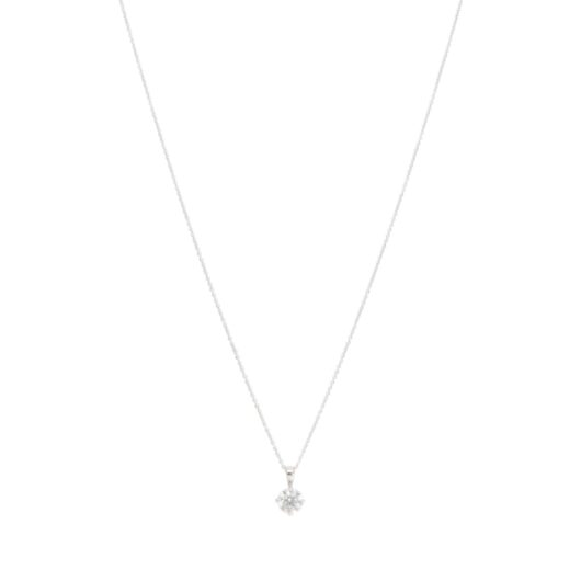 Contemporary GIA Certified 0.90ct Diamond Solitaire Necklace