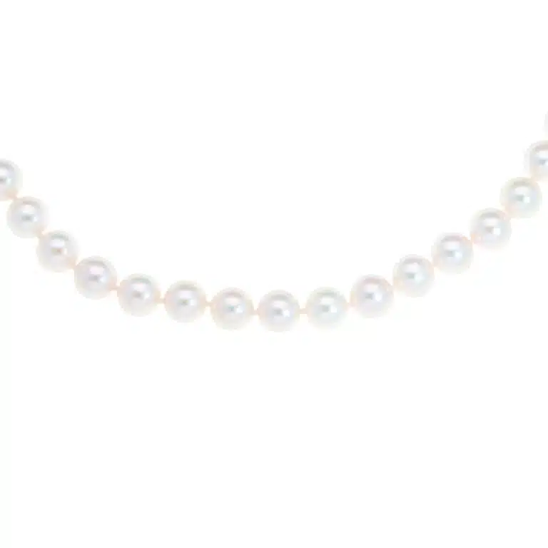 Akoya Pearl Strand Necklace with Vintage Art Deco Diamond Clasp