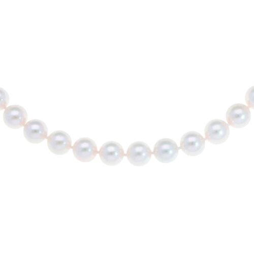 Akoya Pearl Strand Necklace with Vintage Yellow Gold Clasp