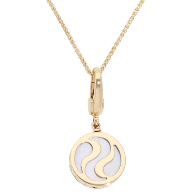 Vintage Bulgari Mother of Pearl Optical Illusion Pendant