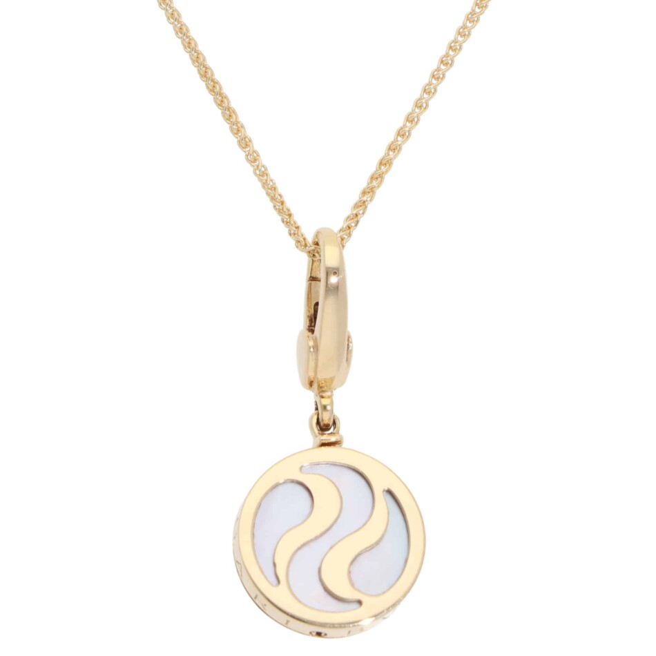 Vintage Bulgari Mother of Pearl Optical Illusion Pendant