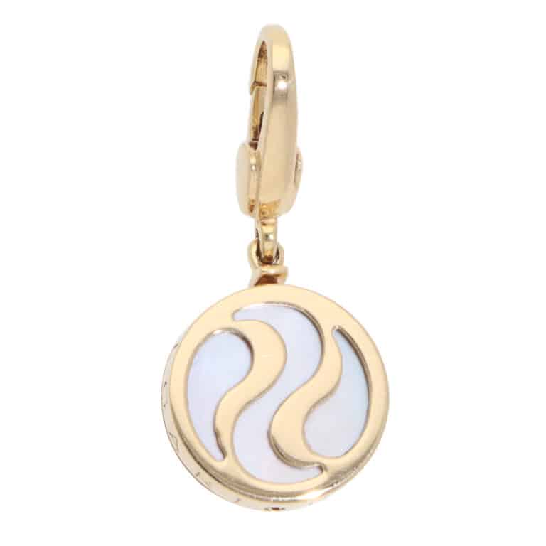 Vintage Bulgari Mother of Pearl Optical Illusion Pendant