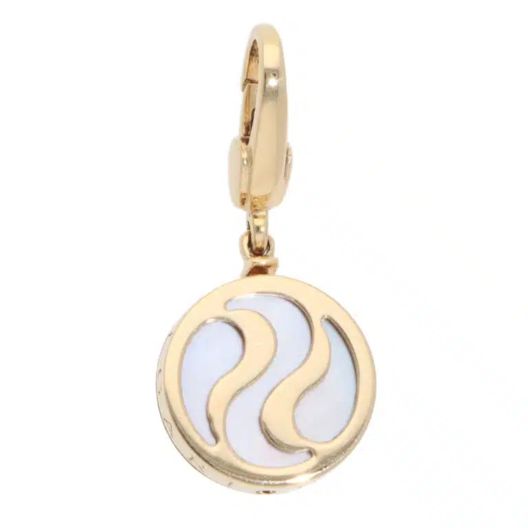 Vintage Bulgari Mother of Pearl Optical Illusion Pendant