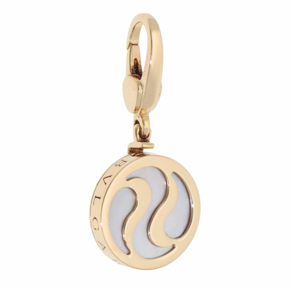 Vintage Bulgari Mother of Pearl Optical Illusion Pendant