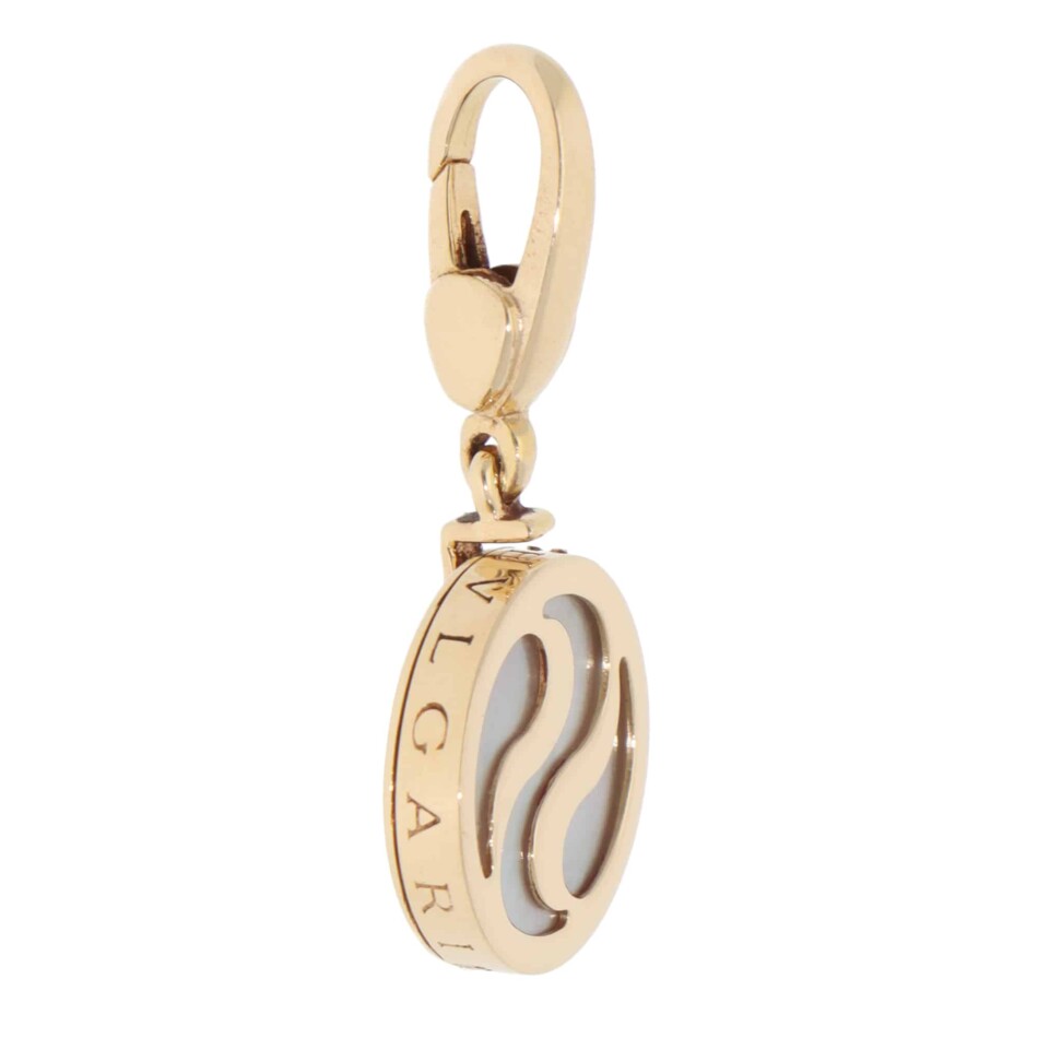 Vintage Bulgari Mother of Pearl Optical Illusion Pendant