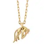 Vintage Panthère de Cartier Pendant Necklace in Yellow Gold