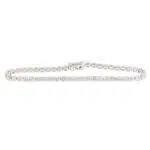 Contemporary 6.96ct Diamond Line Tennis Bracelet in White Gold