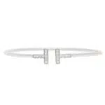 Vintage Tiffany & Co.' Tiffany T' Diamond Bracelet in White Gold