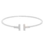 Vintage Tiffany & Co.' Tiffany T' Diamond Bracelet in White Gold