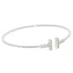 Vintage Tiffany & Co.' Tiffany T' Diamond Bracelet in White Gold