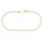 Contemporary Bezel 1.08ct Diamond Line Bracelet in Yellow Gold