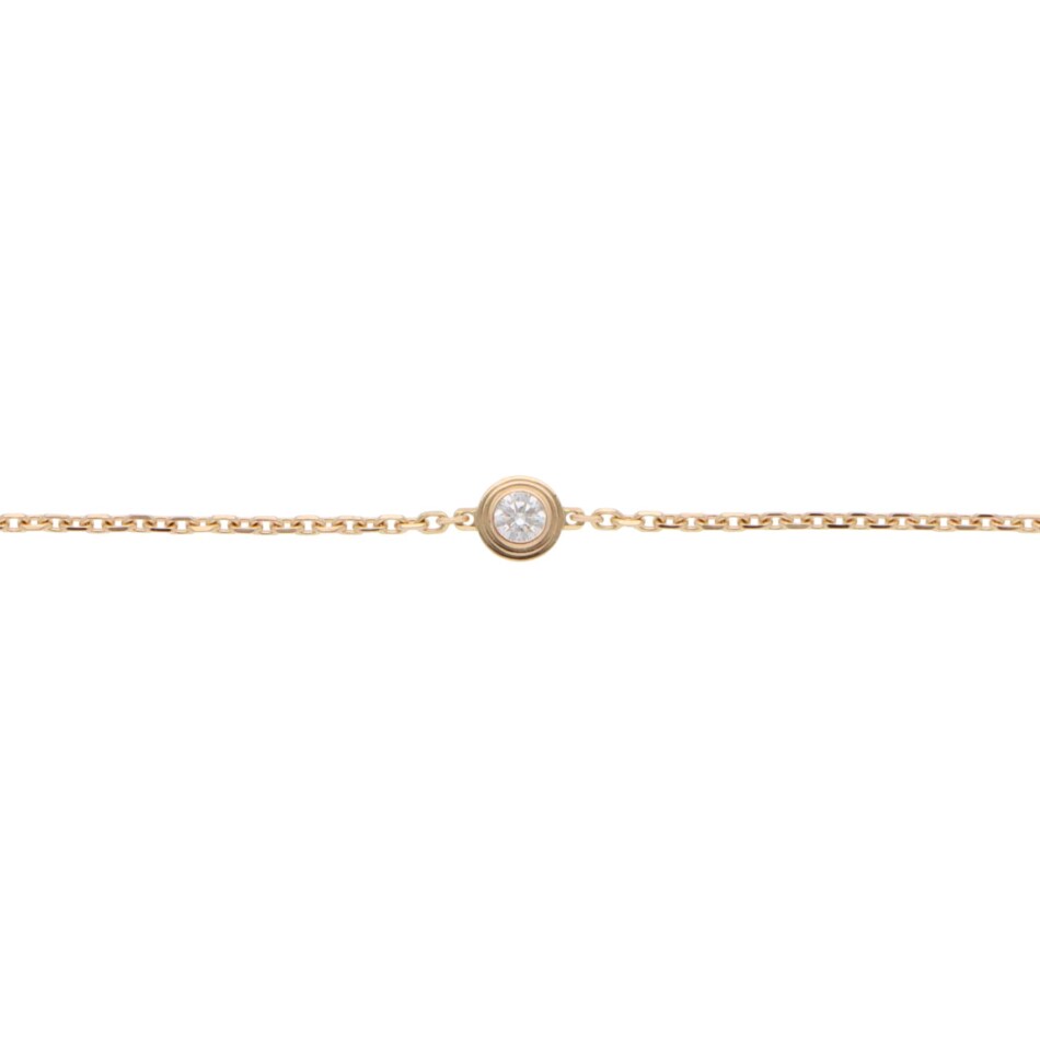 Vintage Cartier d'Amour Diamond Bracelet XS in Yellow Gold