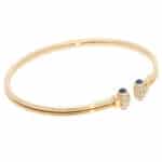 Vintage Cartier Sapphire and Diamond Bracelet in Yellow Gold