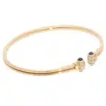 Vintage Cartier Sapphire and Diamond Bracelet in Yellow Gold
