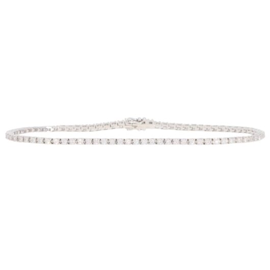 Contemporary 0.97ct Diamond Line Tennis Bracelet in White Gold