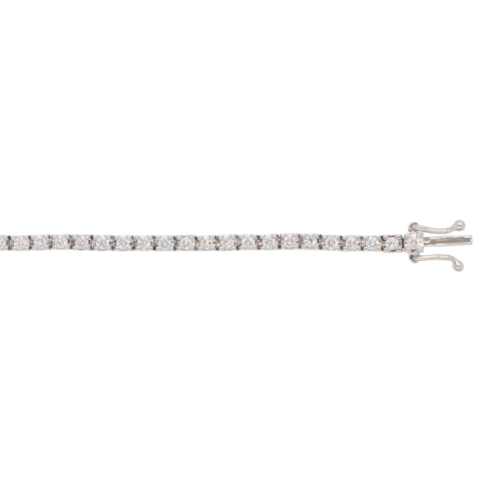 Contemporary 0.97ct Diamond Line Tennis Bracelet in White Gold