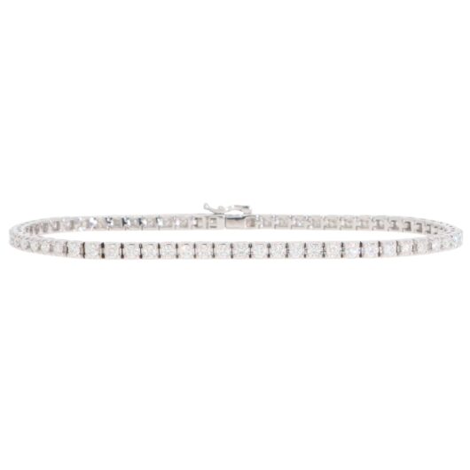 Contemporary 2.02ct Diamond Line Tennis Bracelet in White Gold