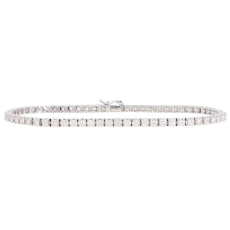 Contemporary 2.02ct Diamond Line Tennis Bracelet in White Gold