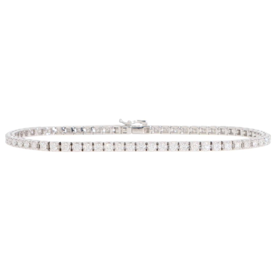 Contemporary 2.02ct Diamond Line Tennis Bracelet in White Gold