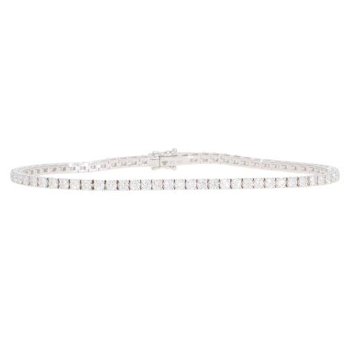 Contemporary 2.99ct Diamond Line Tennis Bracelet in White Gold