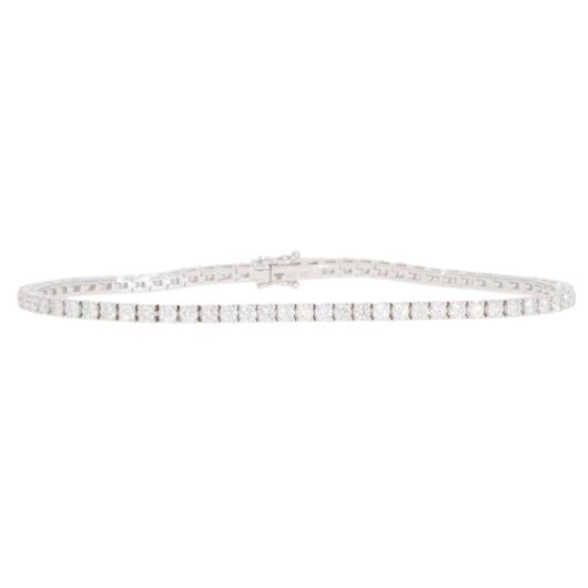 Contemporary 2.99ct Diamond Line Tennis Bracelet in White Gold