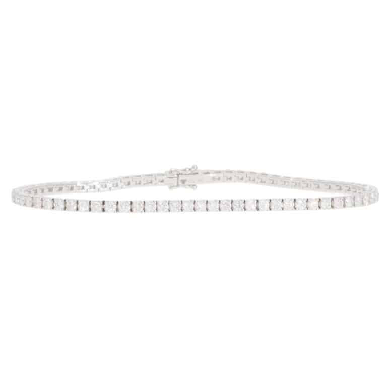 Contemporary 2.99ct Diamond Line Tennis Bracelet in White Gold